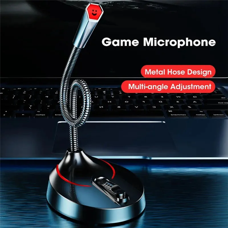 

A73E-3.5Mm Wired Microphone With Loud Speakers For PC Laptop Clear Sound Plug And Play Ideal For Meetings Studio Speech
