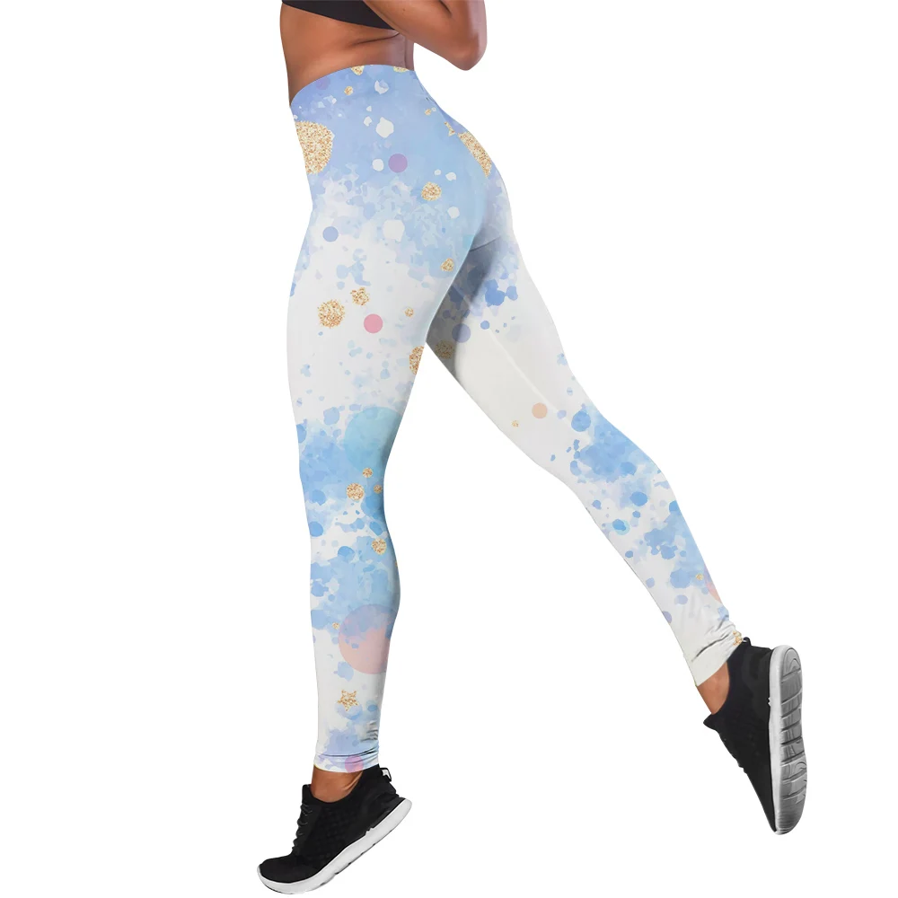 MSIEESO Fashion Women Leggings Colorful Art Oil Paint 3D Printed Legging Indoor Outdoor Yoga Pants Jogging Fitness Sportswear