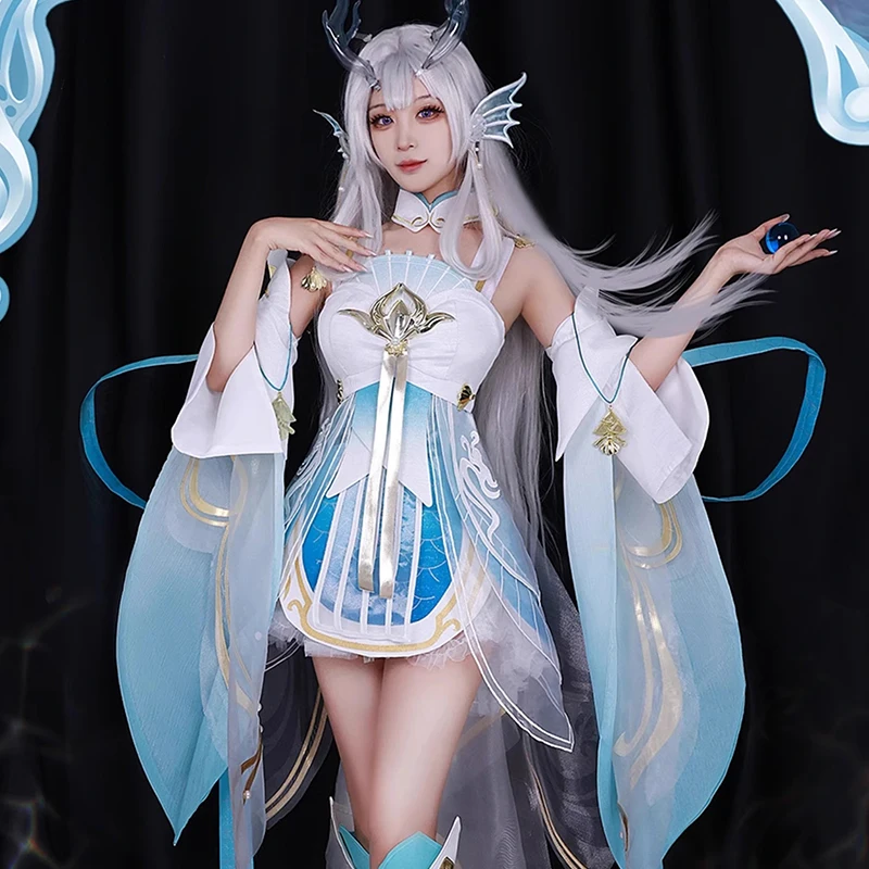 Honor of Kings Xi Shi Youlong Qingying Cosplay Costume Girl's Complete Set Game Outfit  Carnival Costumes Adults  Ladies