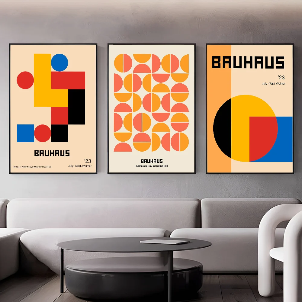 Century Modern Bauhaus Poster Sticky HD Quality Wall Art Retro Posters for Home Kawaii Room Decor