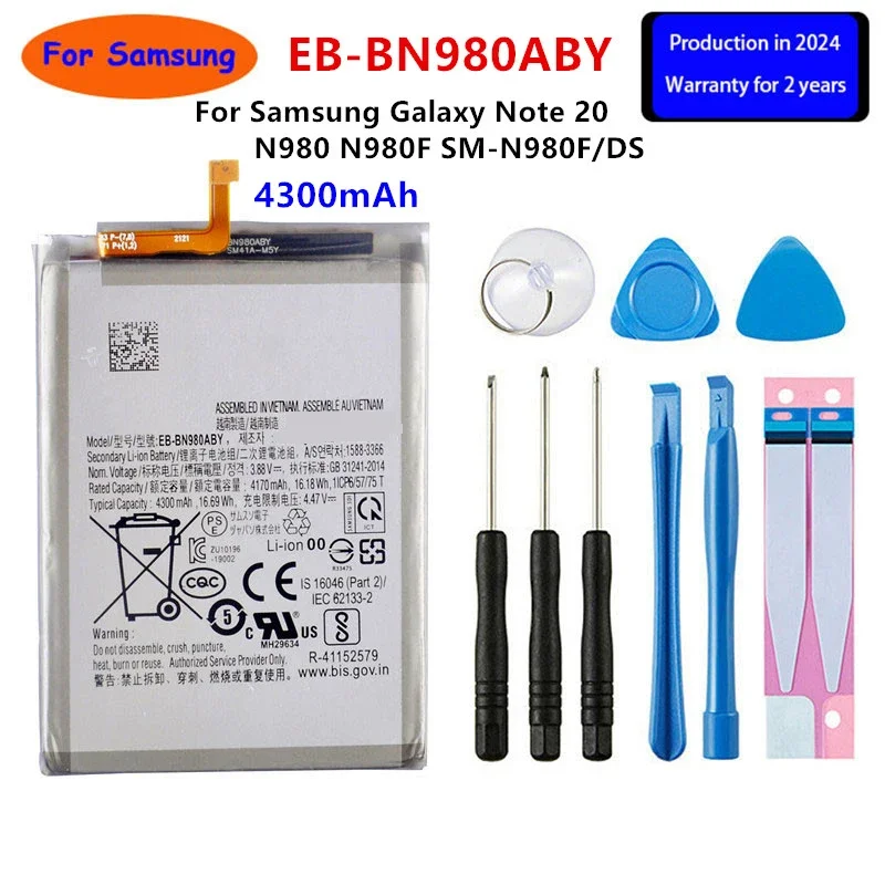 Brand New EB-BN980ABY 4300mAh Replacement Battery For Samsung Galaxy  Note 20 N980 N980F SM-N980F/DS Batteries+Tools