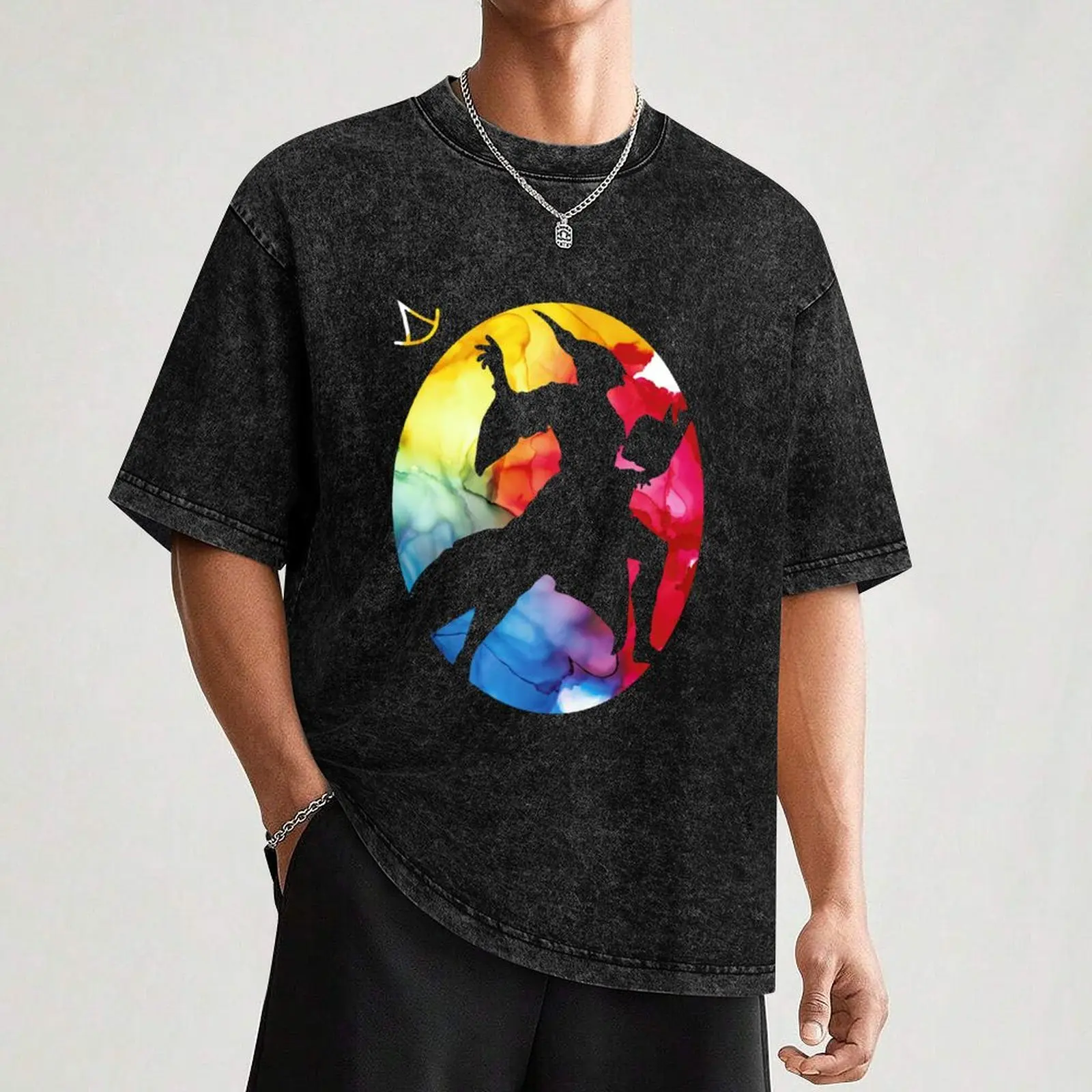 FFXIV Summoner Silhouette T-Shirt Breathable Workout Short Sleeve Top view 3