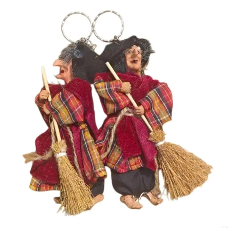 

Artistic Sewn Witch Figure Keychain Halloween Party Decoration 11cm Size C71A