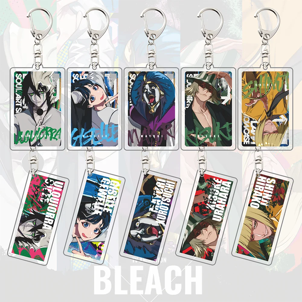 Llavero Acrílico BLEACH x LAM SOUL ART SHOWCASE, Figura de Ulquiorra Riruka Mayuri Kisuke Shinji, Estilo Street Art, Colgante para Bolso, Regalo