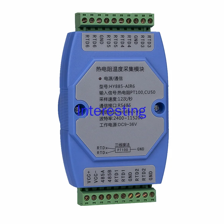 

Temperature Acquisition Module 8-way Thermocouple Signal Input with RS485 Communication Modbus-TPU Protocol