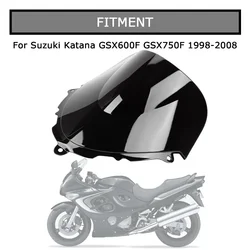 Motorcycle Windshield Windscreen Double Bubble Flyscreen Deflector Protector for Suzuki Katana GSX600F GSX750F 1998-2008