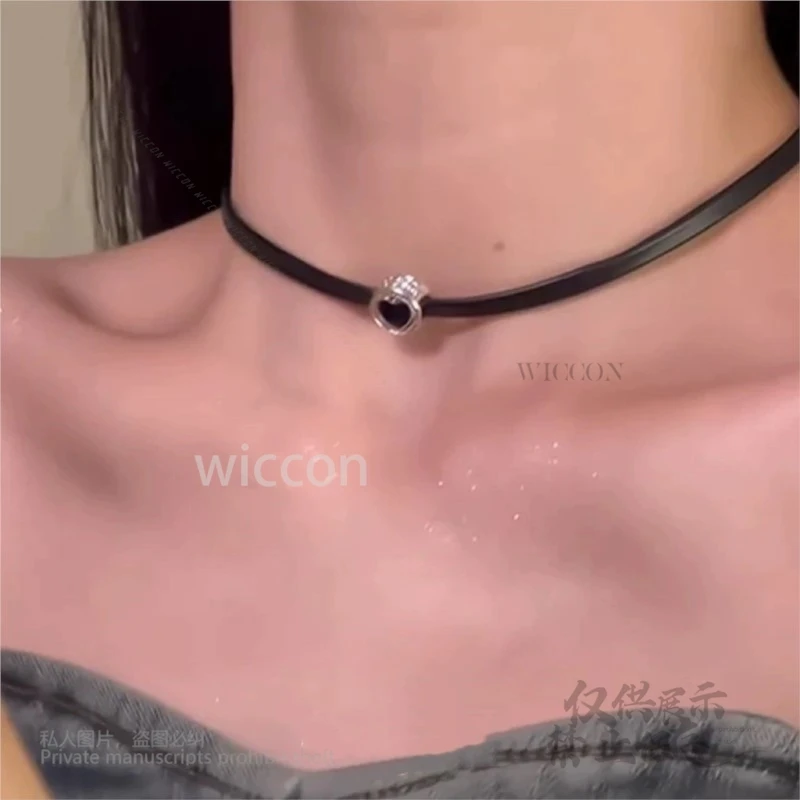 Y2K Jirai Kei цепочка эстетические гранж ювелирные аксессуары многослойный кулон колье персиковое сердце звезда ожерелье женское готическое очарование