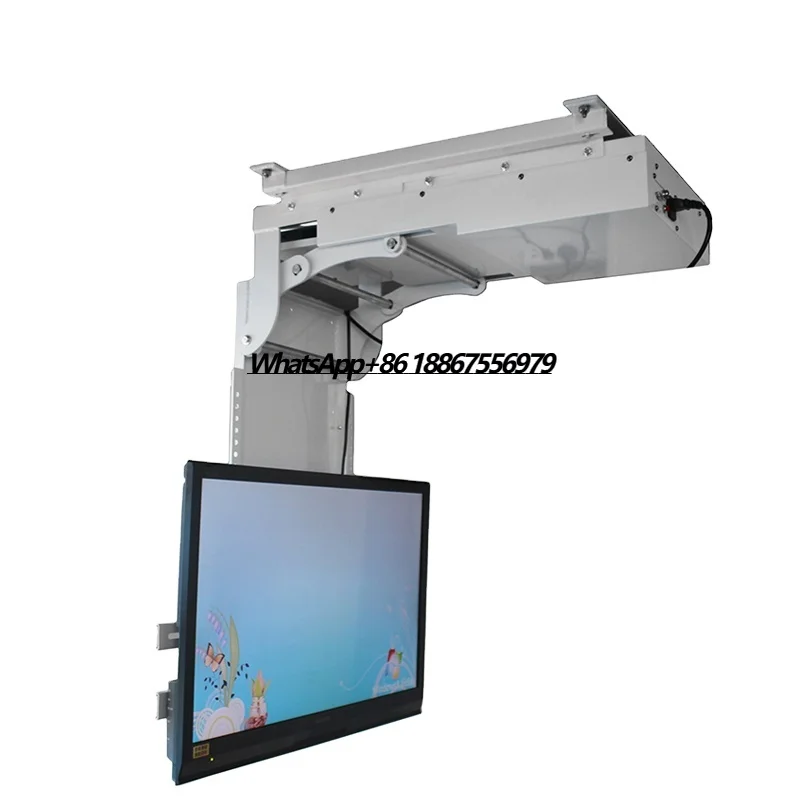 

70 Inches Max Support Ceiling TV Lift 55 Inches Flat Panel Home Theater TV Mount Hidden Audio Conference System