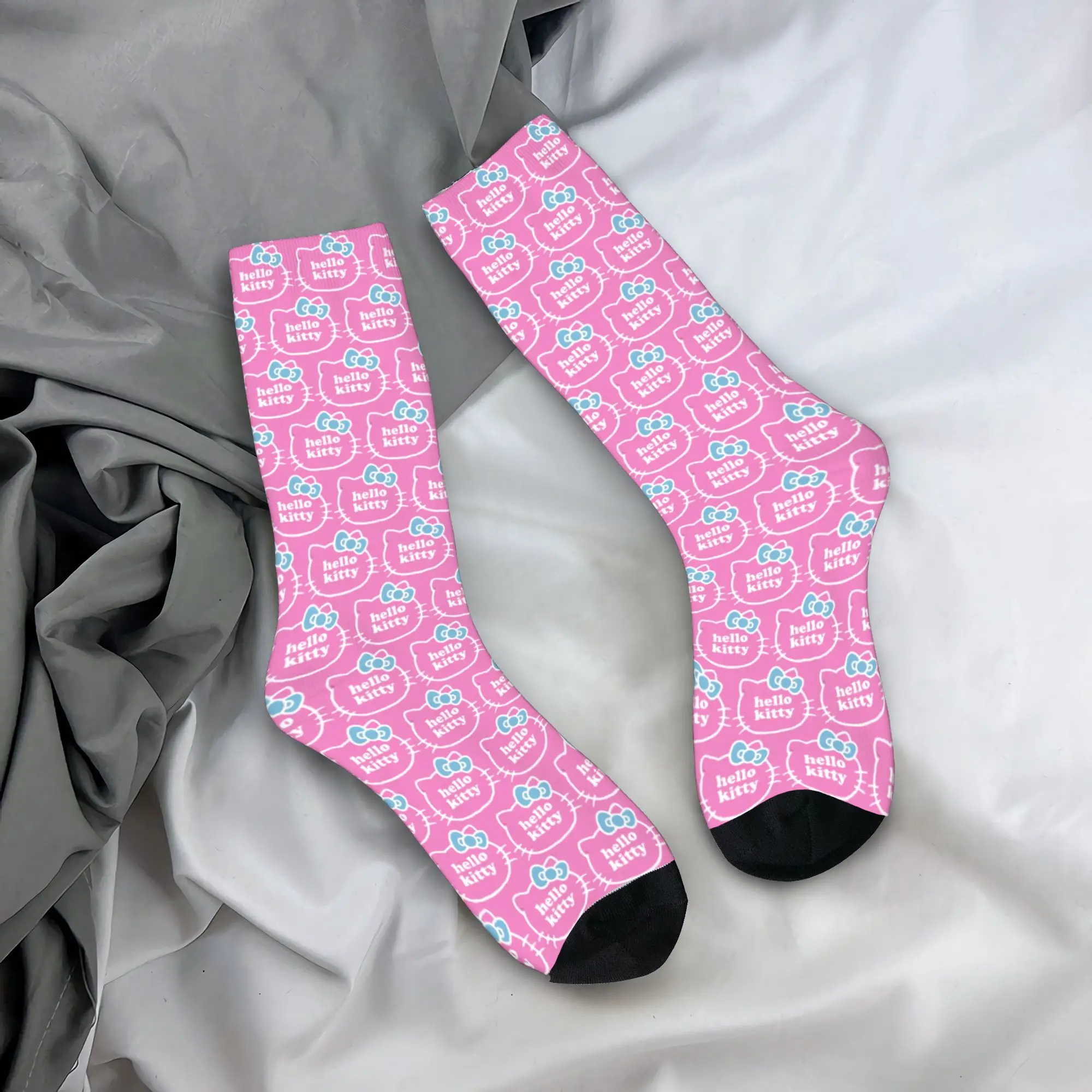 

Hello Kitty Cat Stockings Cute Animal Leisure Socks Unisex Men High Quality Socks Autumn Outdoor Anti Bacterial Socks Gift