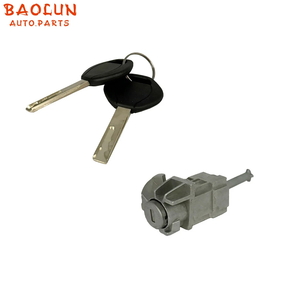 BAOLUN   Front Left Driver Door Lock Cylinder Barrel with 2 Keys 51217019975 For BMW E46 325ci 325i 325xi 330ci 330i 330xi M3