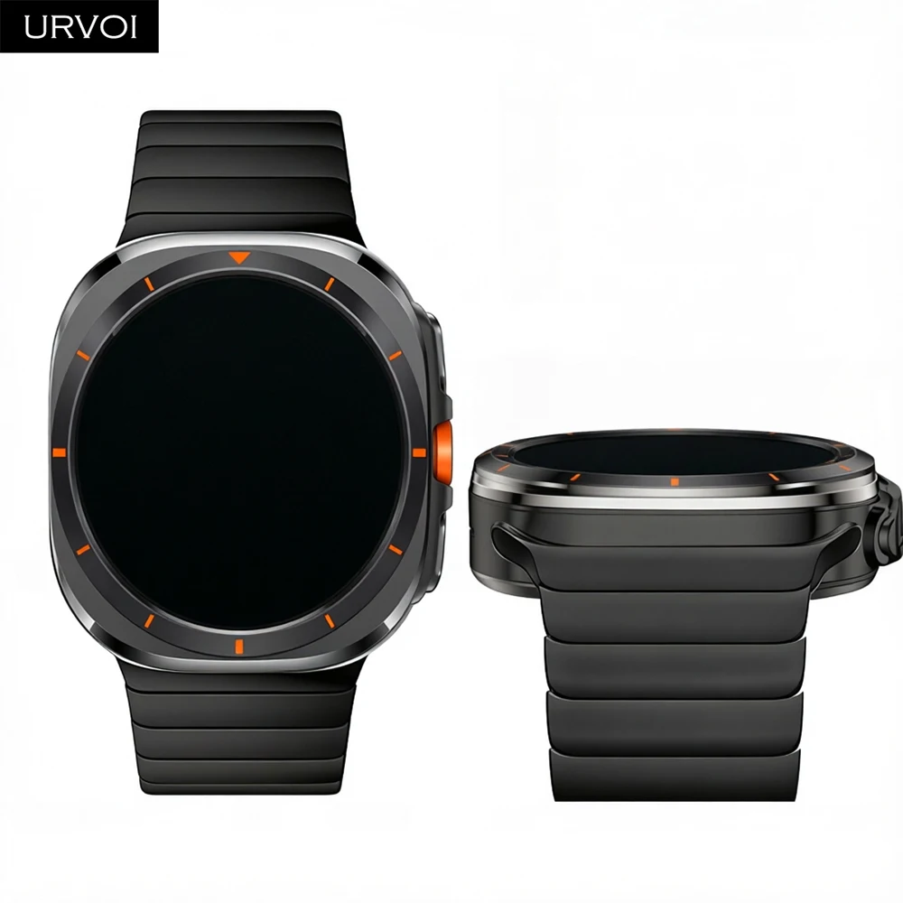 URVOI Titanium Band for Galaxy Watch Ultra 2 / 1 (2025) 47mm Metal Link Bracelet with Magnet Buckle Snug Fit Connector Switching