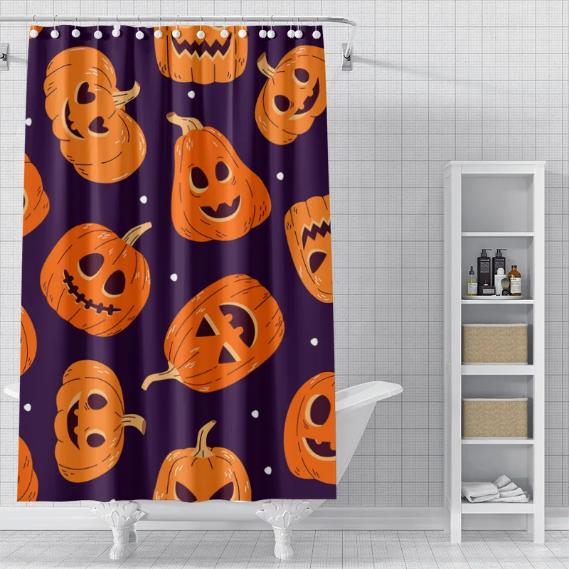 Rideaux de douche imperméables pour salle de bain, tissu de rideau, style nordique moderne, salon, Halloween, Aliments d'automne, décoration de la maison