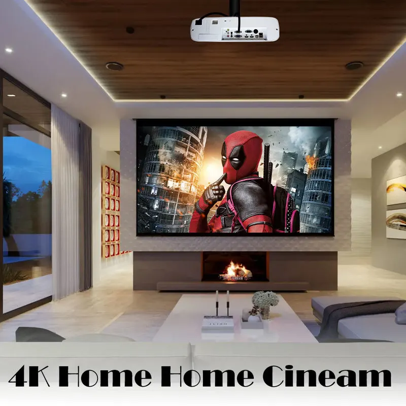 3LCD Laser 4K Projector for Business&Education&Large Venues Manual Focus 4K Built-In Speakers 5200 Lumens