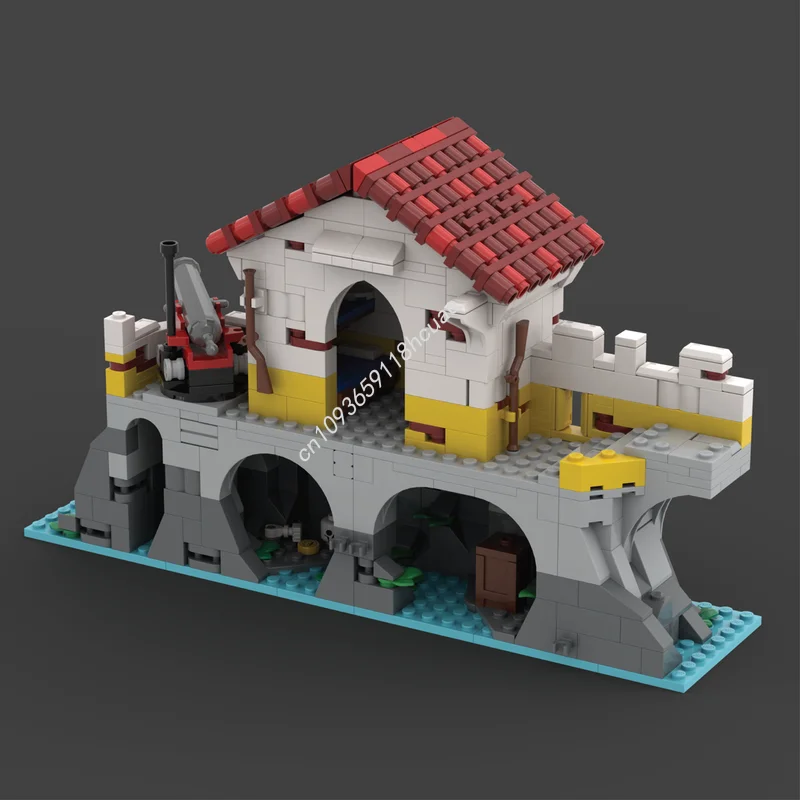 

872pcs Pirates Barracks Expansion: Eldorado Fortress Medieval Modular Castle Moc Building Blocks Assembly Bricks Toys Kid Gift