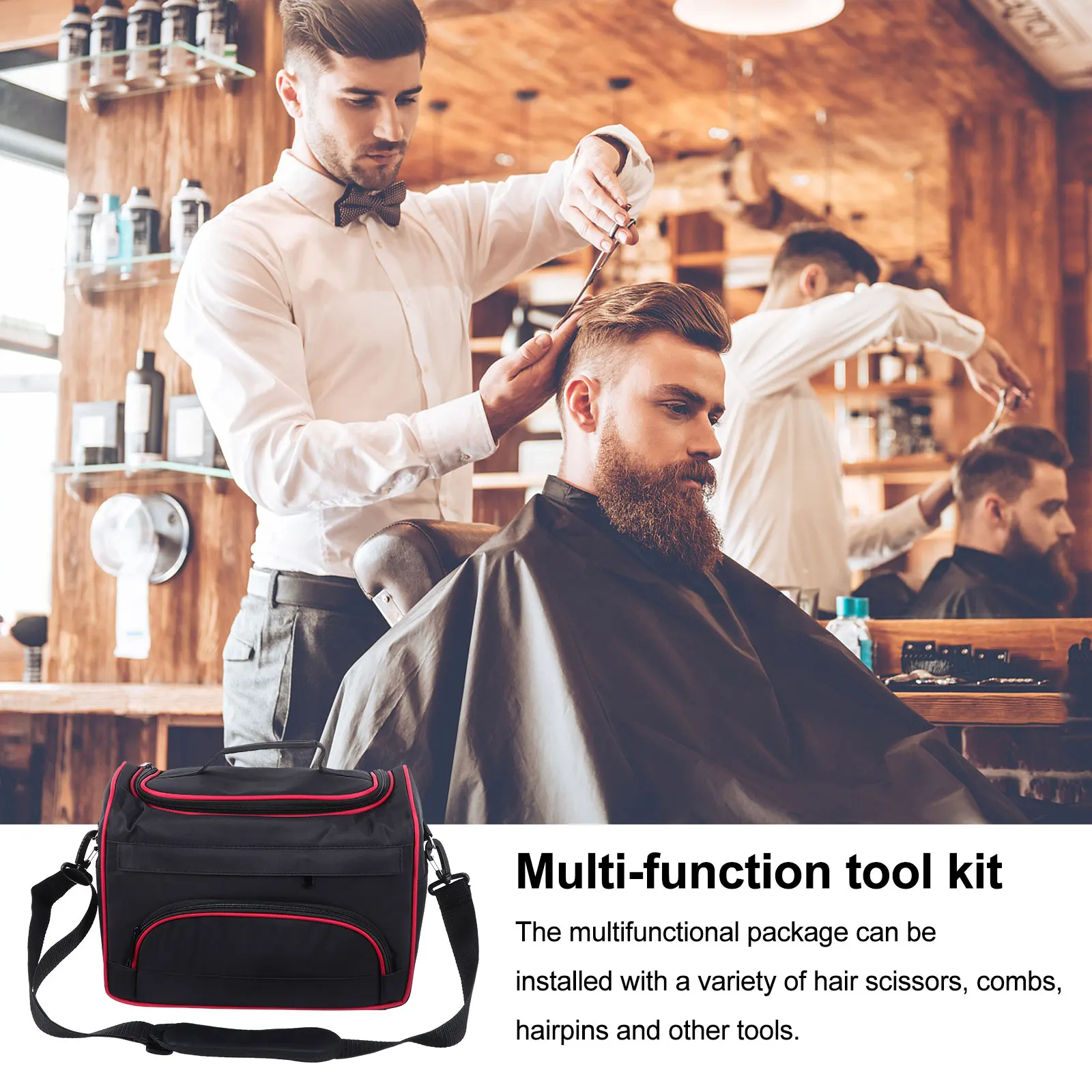 

Multi Functional Hairdressing Carrying Bag Large Capacity Scissor Case Canvas Toiletry Bag Stylist Makeup Tool Organizer Travel