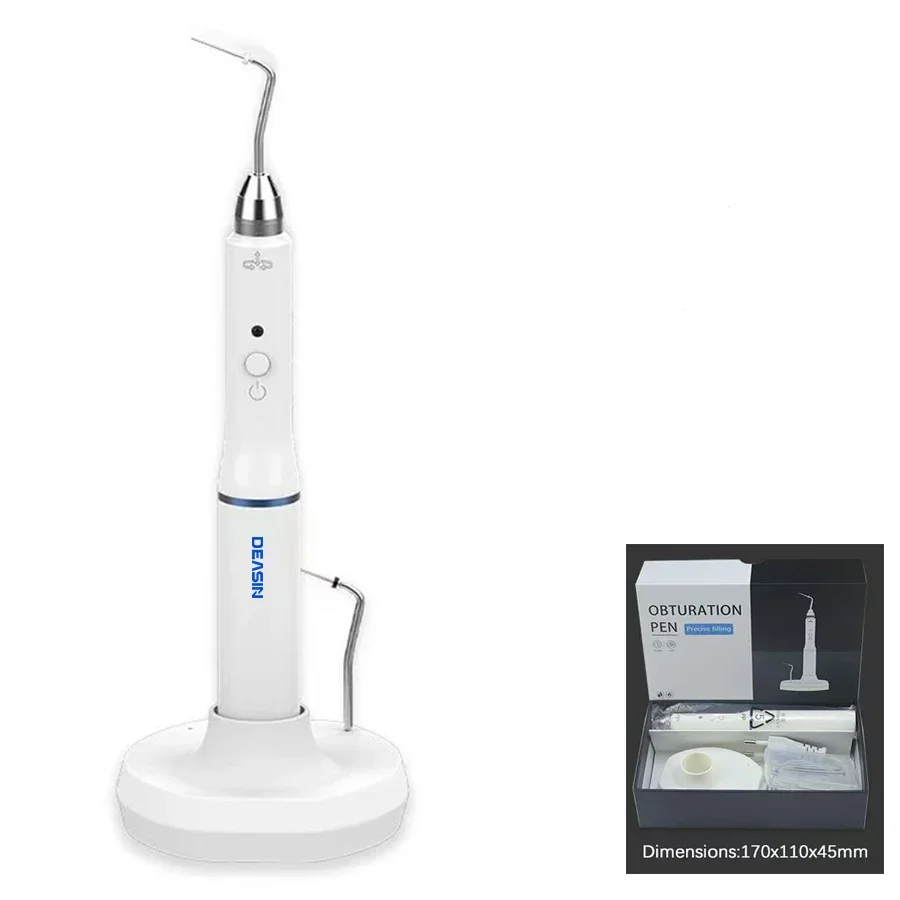 Den tal Obturation Pen Gotta Percha Point Cutter Wireless Obturation Unit Root Canal Filling System+2 Tips 3 Second Rapid Heatin