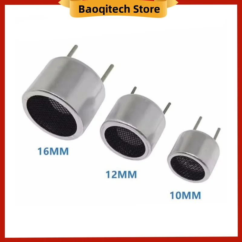 10 szt. 40KHZ 16mm 12mm 10mm czujnik ultradźwiękowy 40KHZ odbiornik nadajnik R i T TCT40-16T/R czarna metalowa powłoka