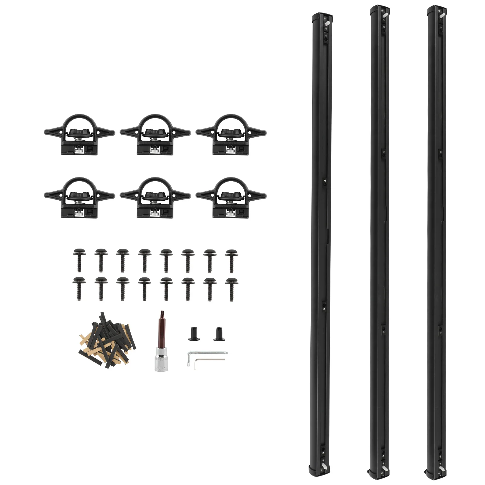 250 lbs Load Trail Rail System Tie Down Rails for Jeep Gladiator JT 2020-2023  82215956 82215631