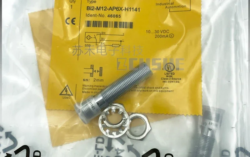 Proximity switch BI2-M12-AP6X-H1141 threaded plug-in inductive three wire PNP normally open sensor