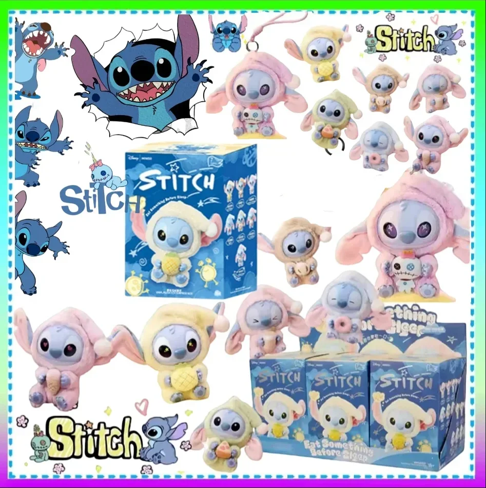 

====***Stitch Eat Some Thing Before Sleep Series Vinyl Blind Box Bag Pendant Cute Plush Doll Mystery Box Toy Surprise Gifts----