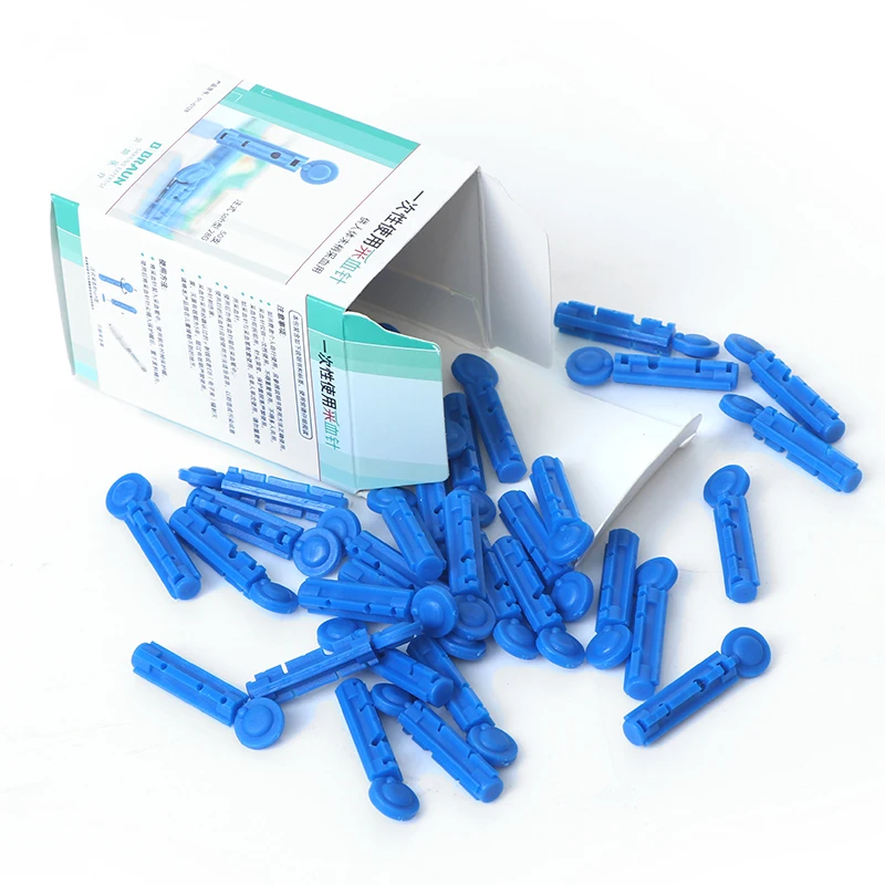 

50Pcs 28g 3.1cm Disposable Soft Blood Glucose Medical Collecting Lancet Needles Diabetes Testing High Quality