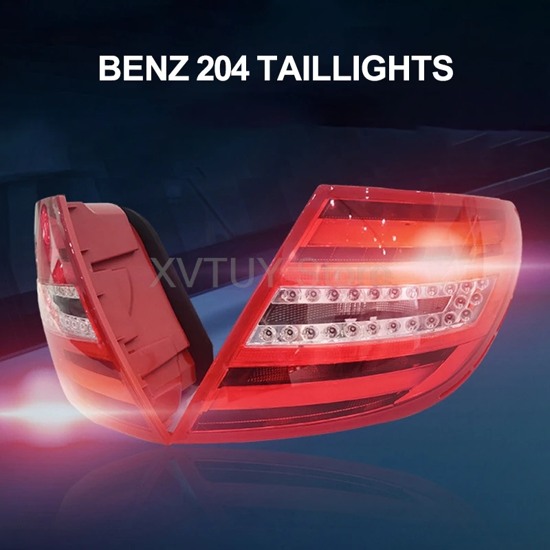 Taillight For 09 -12 Mercedes-Benz C Class 204 European Version LED Running Light  Turn Signal  Brake Backup Lamp Car Accessory