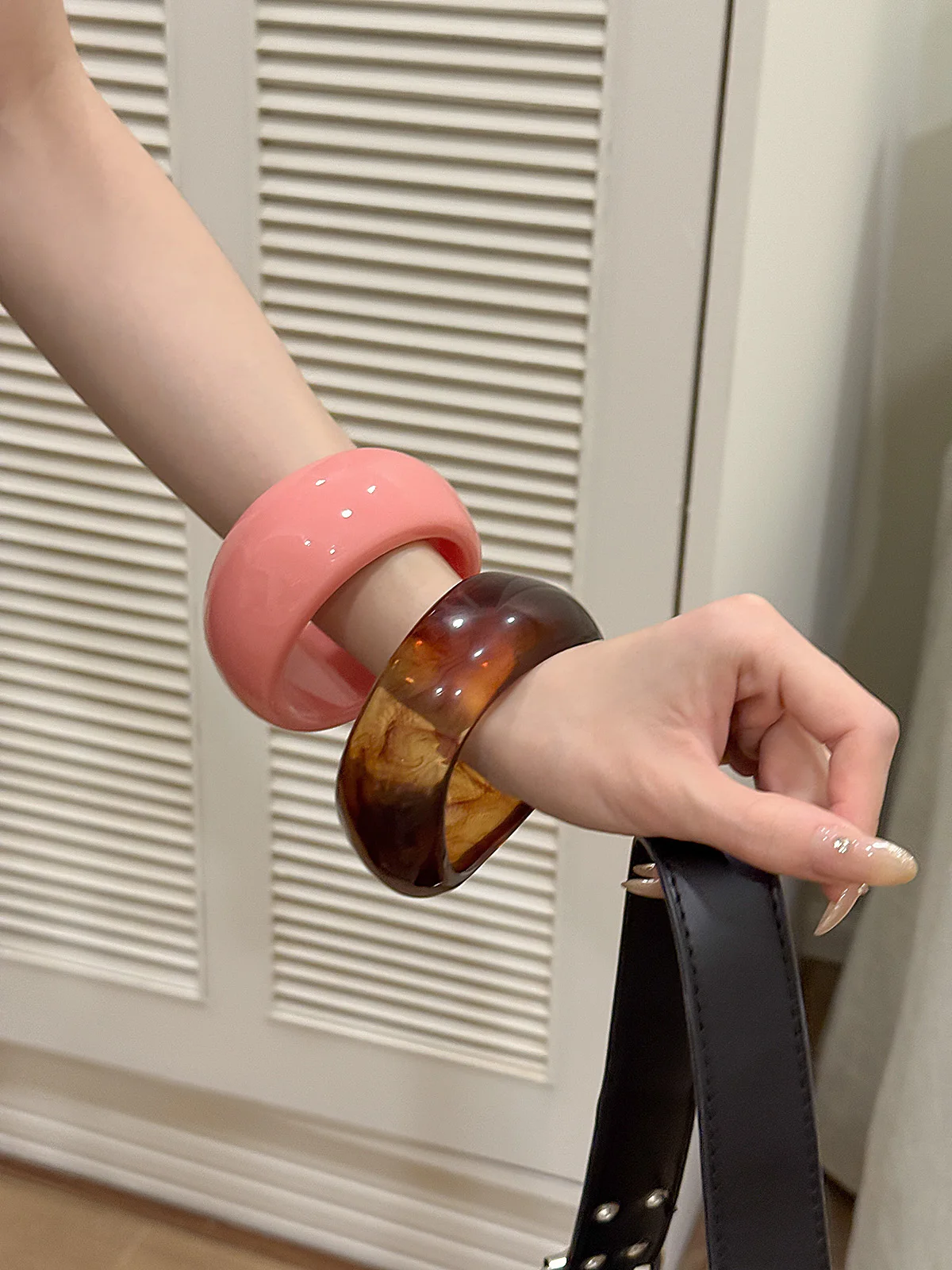 

Браслет из смолы Dopane, винтажный Sle, модный, универсальный, широкий дизайн для молодых женщин, корейские украшения Sle