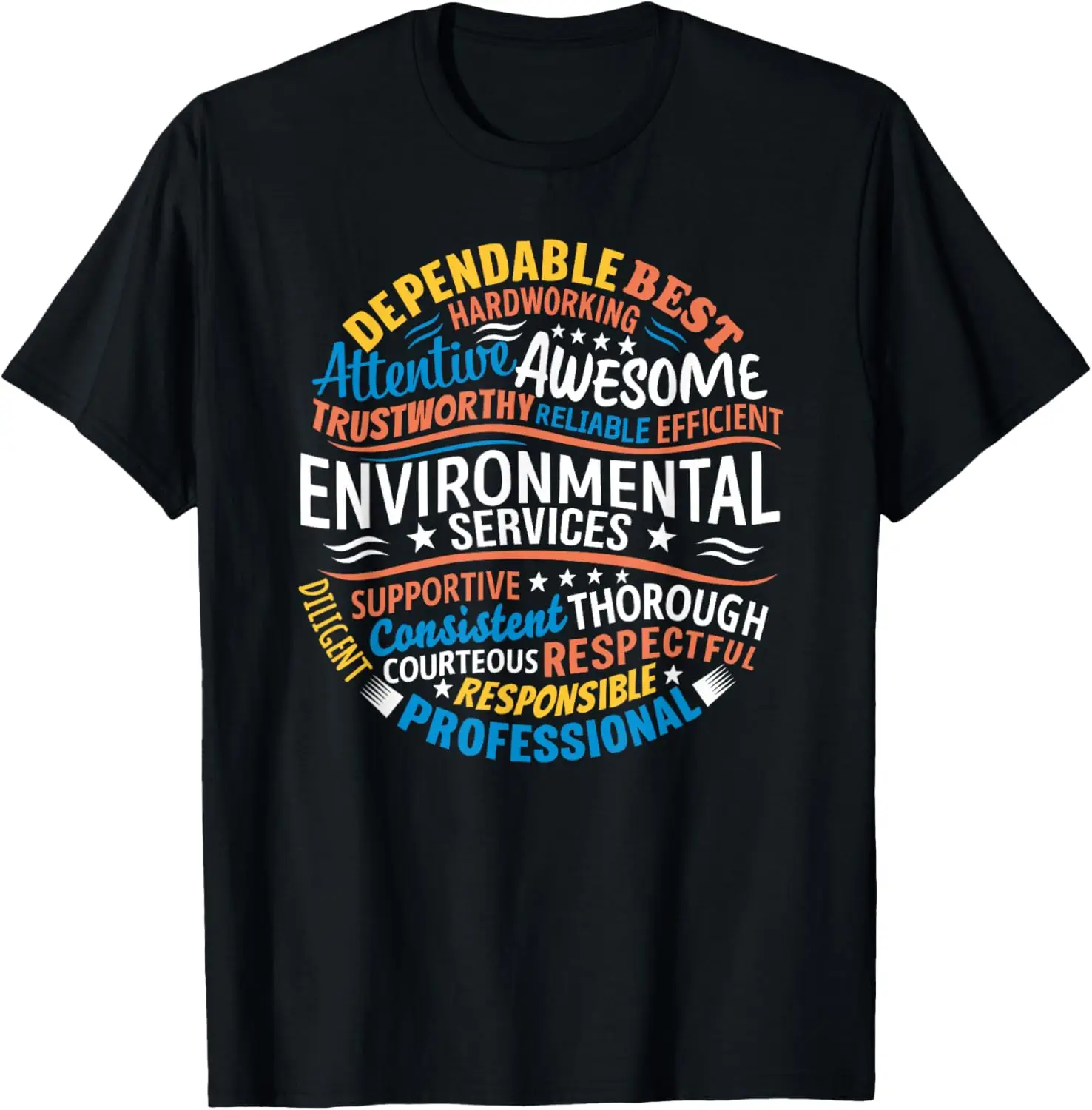 Environmental Services Gifts Funny Housekeeping EVS Week T-Shirt 100% Cotton Trendy Y2K Short-Sleeve Tee – Soft, Quick-Drying, & Moisture-Wicking; Ideal for Sports or Casual Wear; Great Gift for Christmas or Halloween.