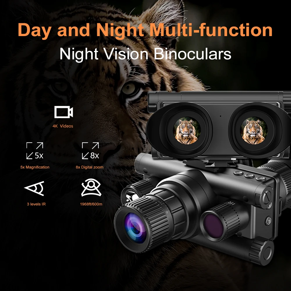 New Arrival Gen 2/3 Night Vision Hunting Binoculars Head Mounted Helmet NG Night Vision Goggles With Tactical Flashlight