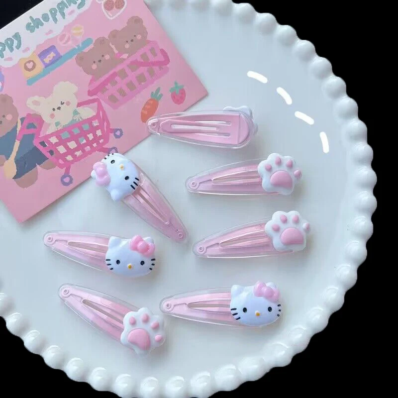 Sanrio-horquilla de diseño único para el cabello, pinzas de Clip de pinza de garra de gato, accesorios para el cabello, temperamento encantador, salvaje, a la moda