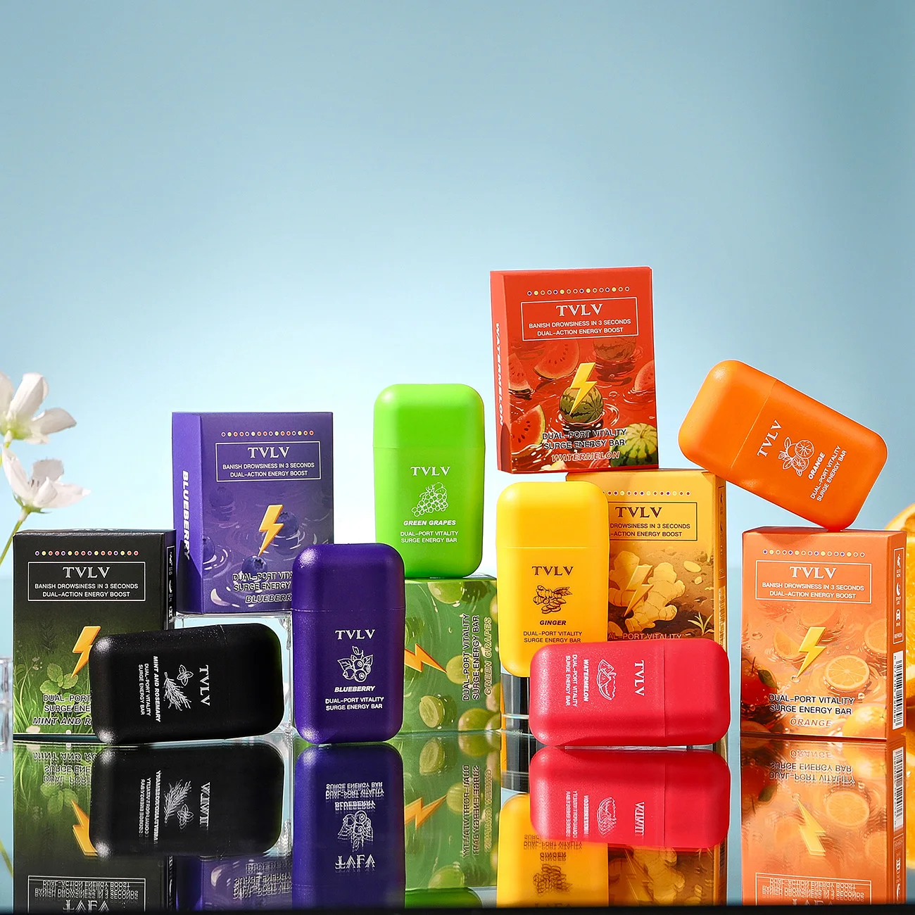 Cánula nasal refrescante con sabor a fruta, barra energética refrescante, barra de aceite esencial nasal de menta pimienta, barra de despertador para conducir