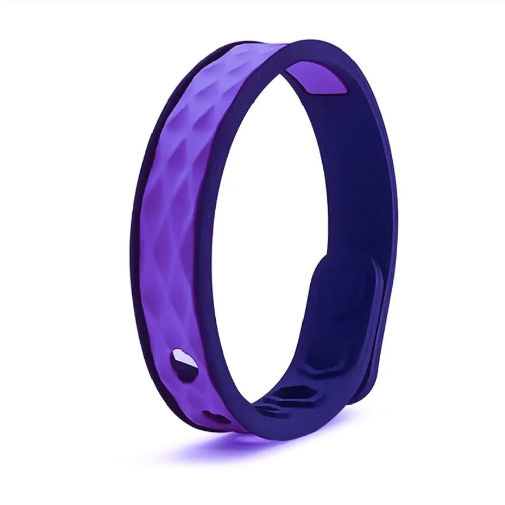 Silicone Anti Static Bracelet Adjustable Rhombic Negative Ion Wristband Wireless Waterproof Static Eliminator Bracelet Car