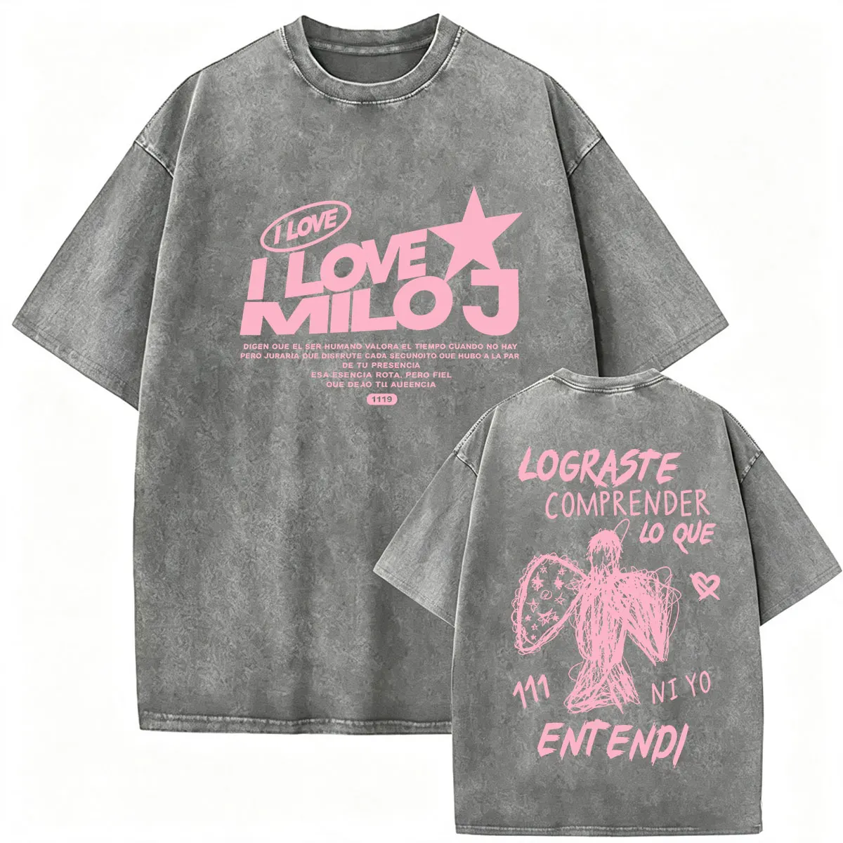 I Love Milo J Album 2026 Vintage Washed T Shirts Men Women Summer Fashion Cotton Short Sleeve T-shirt High Quality Clothing Tees