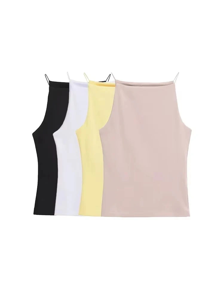 

Smvp Women's Halter Tank Tops Sleeveless Vest Thin Straps Female Camis Solid Color Fashion Woman