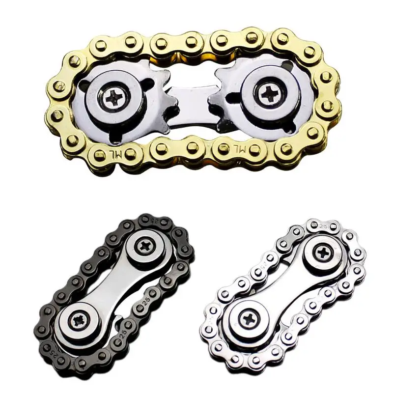 

Chain Hand Roller Metal Spinner Hand Roller Novelty Finger Fidget Toys Desk Toy Small Gadget Hand Spinner Stress Reliever Gift