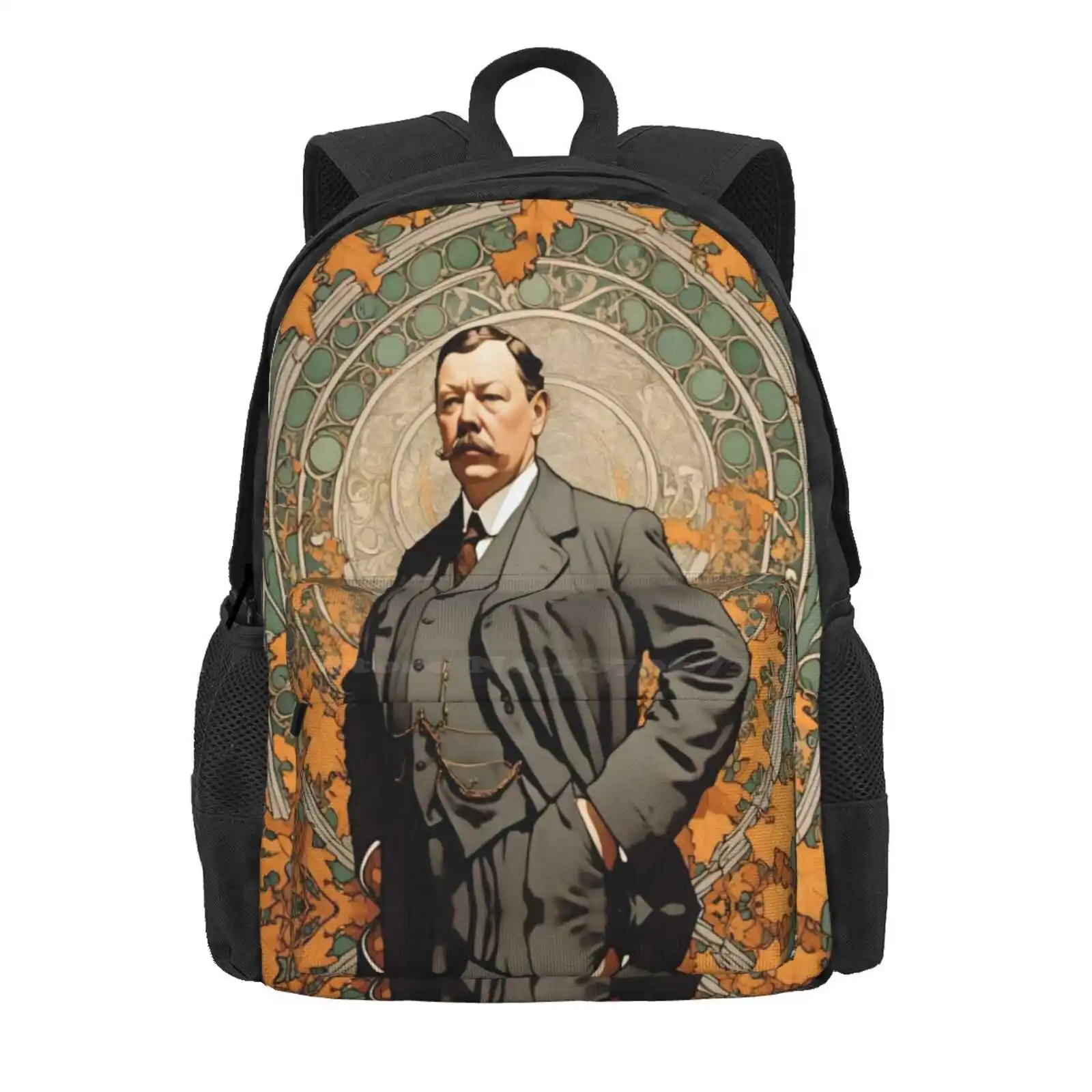 Sur Arthur Conan Doyle Hot Sale Schoolbag Backpack Fashion Bags Writer Author Conan Doyle Freemason Spiritism Occultism