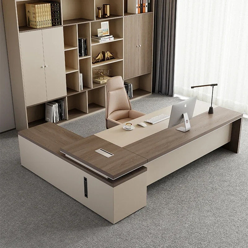 

Luxury Simple Office Tables Desk 1 Person Minimalism Gaming Table Wooden Desk Workstation Modern Mesa Oficina Office Furniture