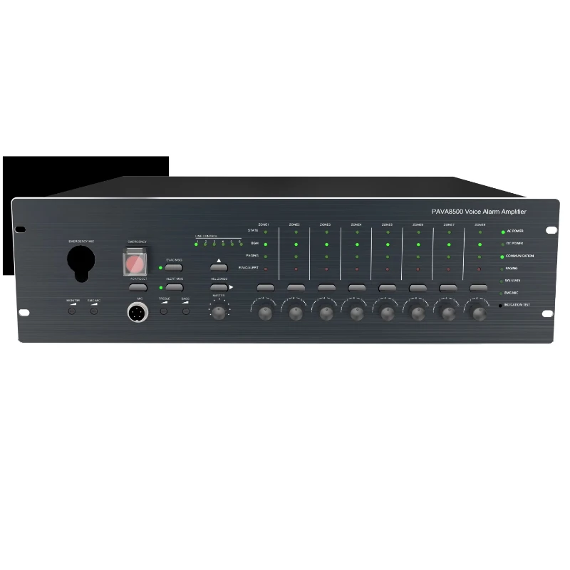 Voice Alarm System for Building 500W 8 Zones Voice Evacuation System Host