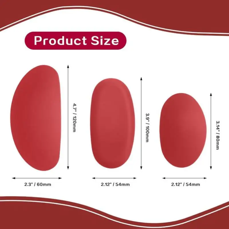 3 PCS Silicone Rubber Pottery Ribs Ideal for Clay Modeling