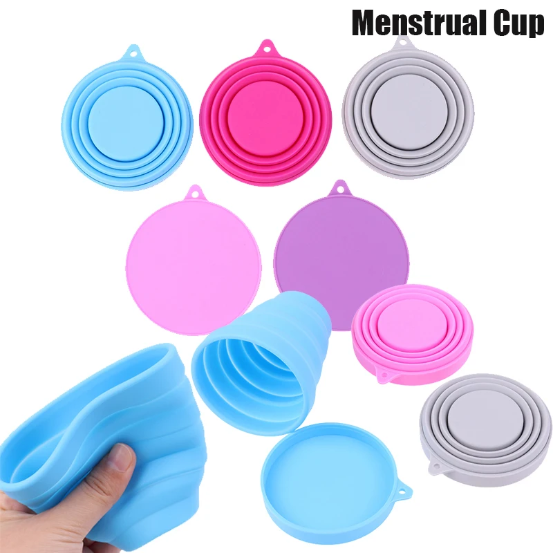 

Менструальная стерилизующая чаша, складная силиконовая чашка, гибкая для очистки, менструальная чаша, пригодная для вторичной переработки, складная многоразовая бутылка для кемпинга