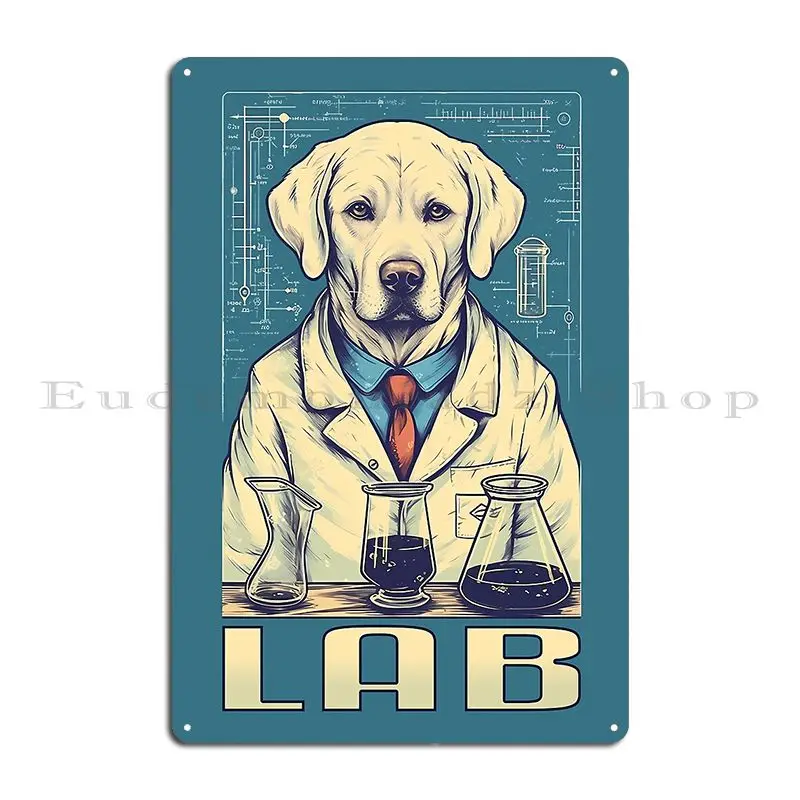 Labrador Scientist Lab Puns Science Mdcgraphics Metal Plaque Poster Printed Cinema Pub Garage Decoration Tin Sign Poster