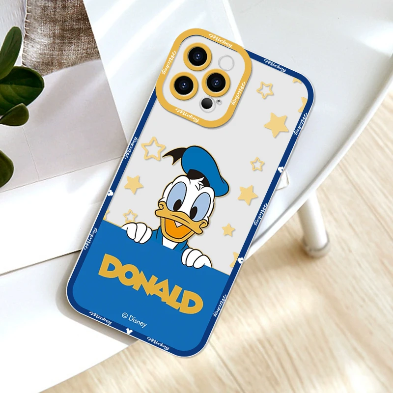 Mickey Mouse Winnie Saisy Duck Couple Phone Case for IPhone 16 15 14 13 12 11 Mini Pro Max X XR XS 7 8 16Plus Clear Cover Fundas