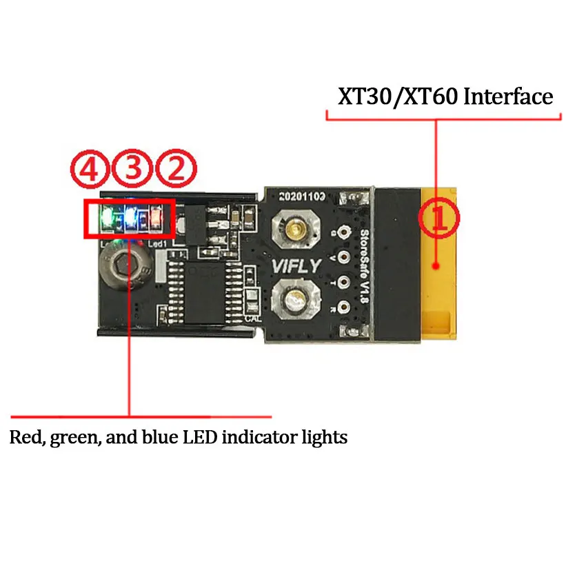 1/2PCS VIFLY StoreSafe Smart Lipo Battery Discharger XT60 XT30 Built-in Temperature Sensor For RC FPV Racing Drone 2-6S Lipo