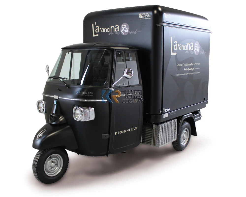 Triciclo alimentare per camion alimentari Macchine per il ghiaccio tritate usate in vendita Rimorchio alimentare per concessione mobile