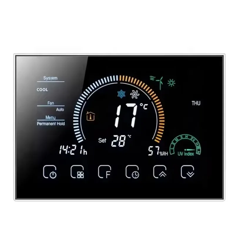 

Tuya Wi-Fi RS485 Modbus RTU 3-скоростной вентилятор Метеостанция Контроллер температуры с управлением через приложение