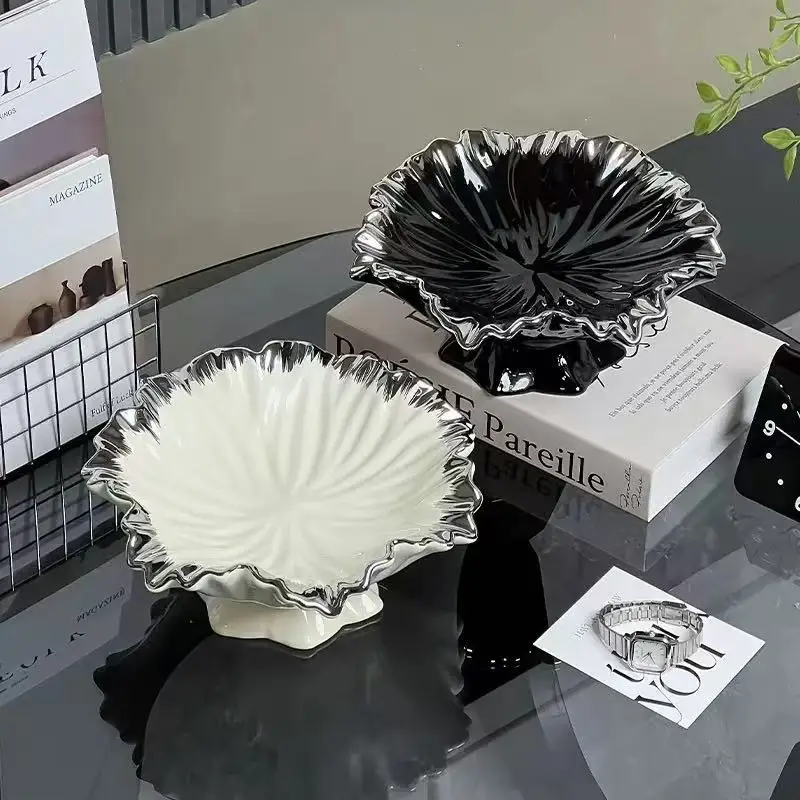 light-luxury-silver-edged-ceramic-fruit-tray-with-wave-pattern-snack-tray-living-room-coffee-table-decoration-ornament
