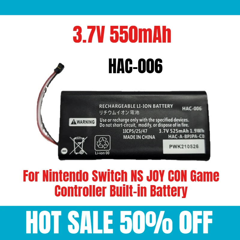 

3.7V 550mAh HAC-006 for Nintendo Switch NS JOY CON Game Controller Built-in Battery