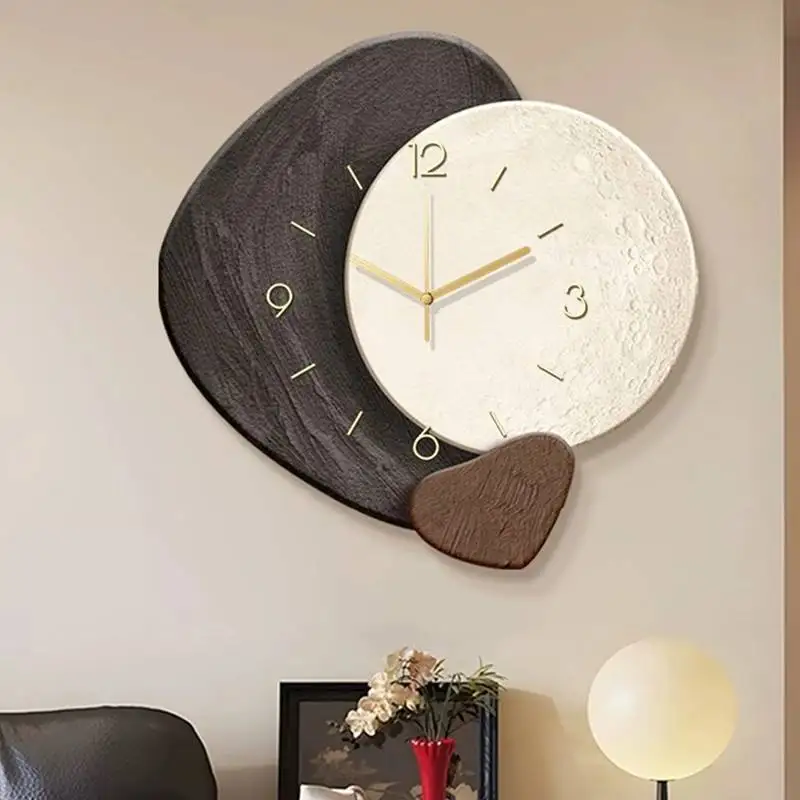 ساعة حائط منزلية مريحة من Nordic Premium ساعة حائط للمطبخ يوغا فريدة من نوعها أثاث منزلي من Mecanismo Reloj Pared