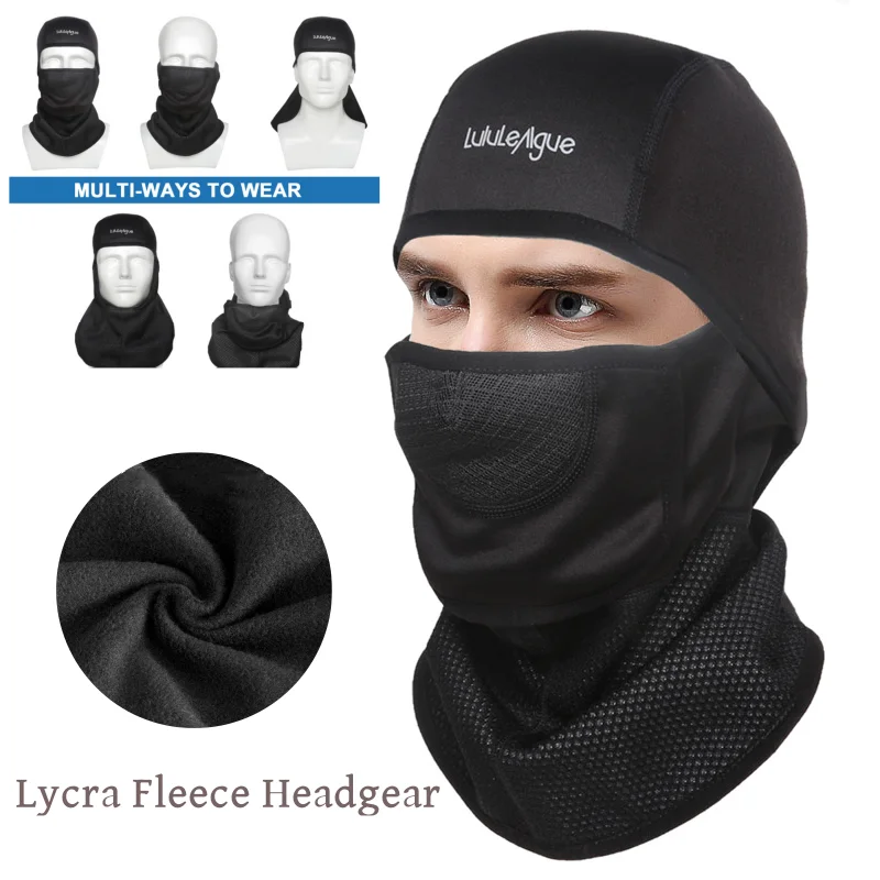 

Winter Men's Balaclava Cycling Full Face Mask Warm Thermal Windproof Cold-Proof Head Cover Motorcycle Ski Fleece Scarf Mask