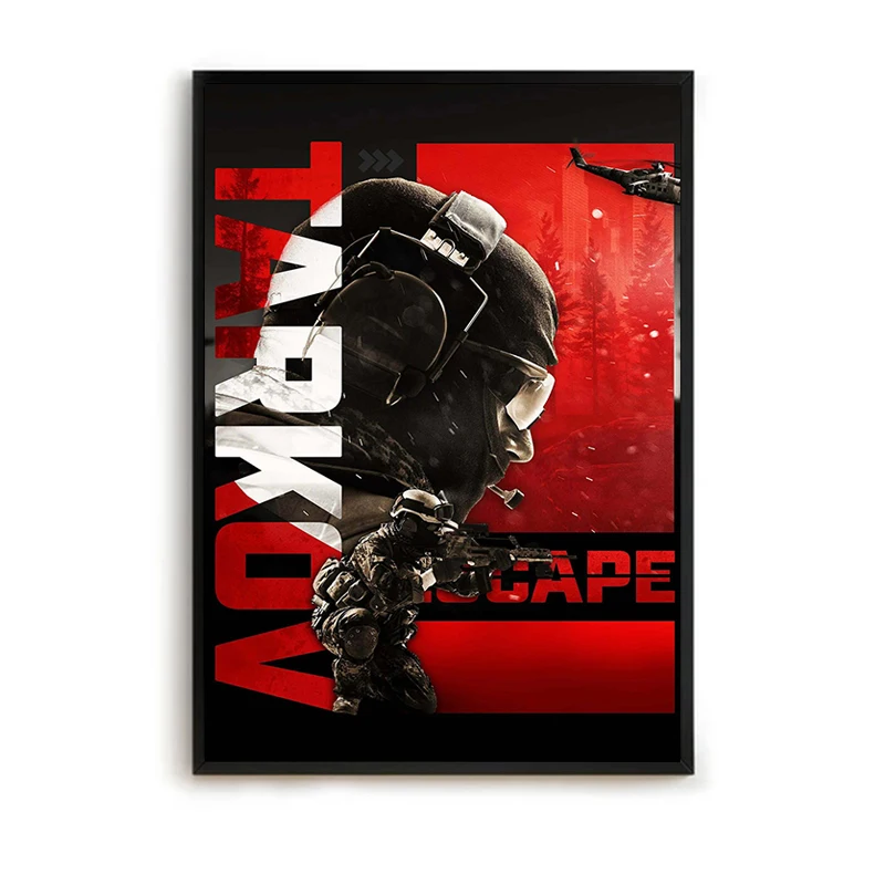 Video Game Poster Escape From Tarkov Decorative Pictures for Living Room Decor Gaming Room Decoration Paintings on the Wall Home